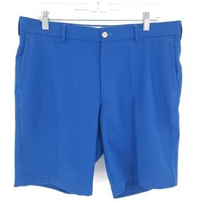 Peter Millar Salem Shorts Mens 35 Blue Performance Golf Stretch